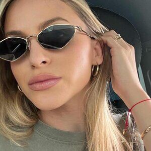 Miu Miu Women's Gold and Brown Sunglasses